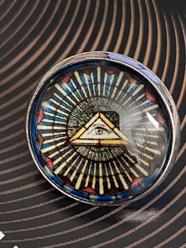 Pin de solapa masónica masónica insignia ojo de la Providencia ojo que todo lo ve - Imagen 3 de 3