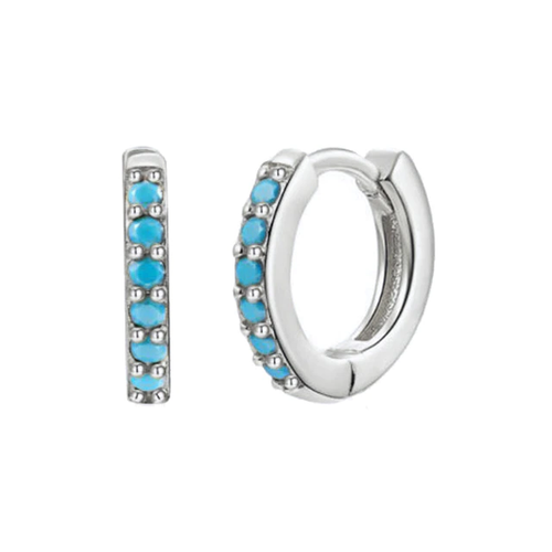Sterling Silver Rose Gold Crystal Cuff Huggie Hoop Earrings for Kids Children - Picture 23 of 32