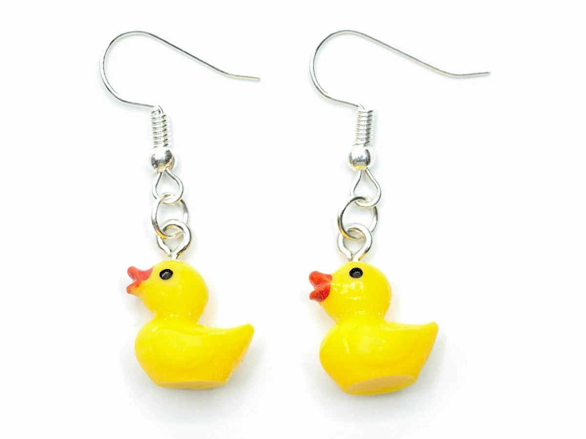 Rubber sale duck earrings