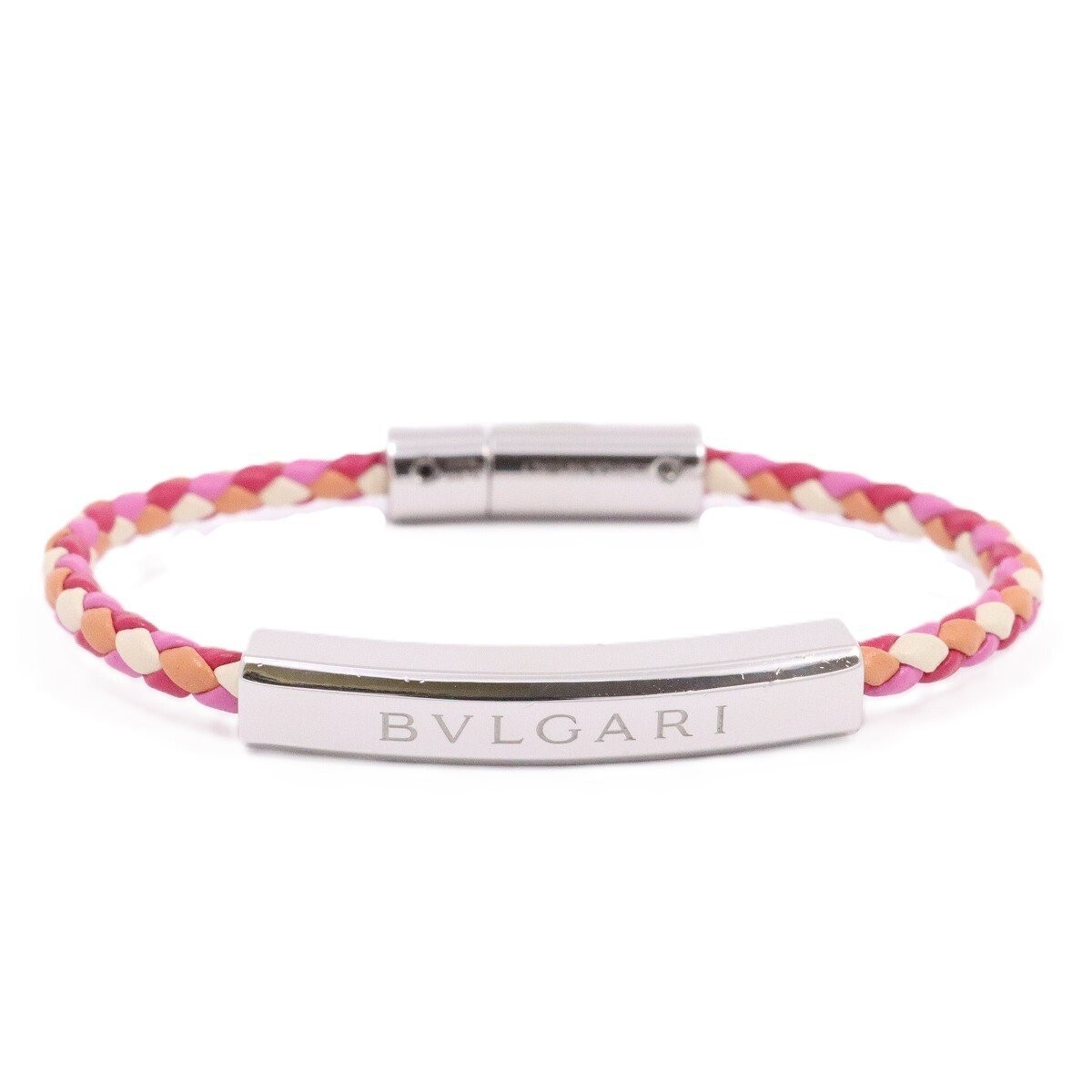 BVLGARI バングル ブルガリ・ブルガリ シルバー レザー 美品 未使用 BVLGARI Bracelet Silver 925 Leather Multicolor used Japan | eBay