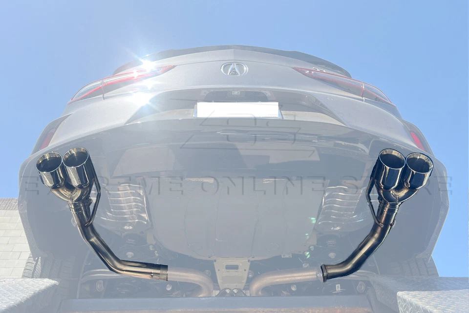 Para 21-Up Acura TLX | T-304 Silenciador Eliminación Eje Trasero 3.5" Puntas Cuádruples Escape Foto 2 de 4