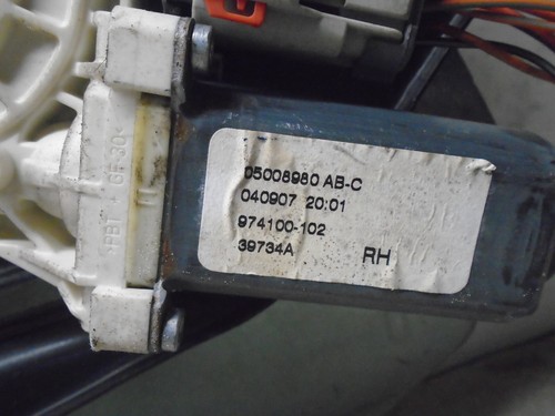 Chrysler Sebring 2008-2010 convertible cuarto derecho ventana regulador de vidrio - Imagen 3 de 5