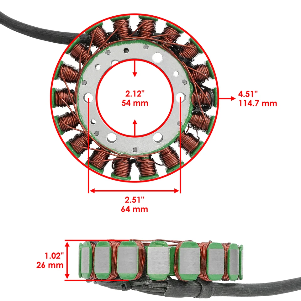 Stator for Arctic Cat 400 4X4 Fis Man 1998 1999 2000 2001 2002 - Image 2 of 4