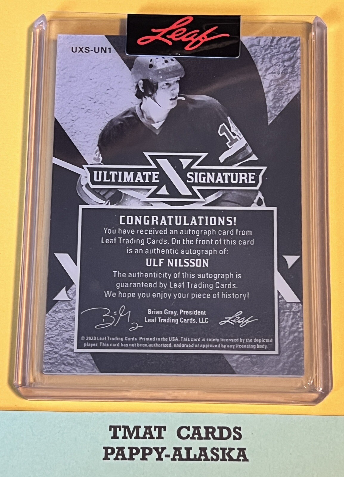 2023 Leaf Ultimate Hockey Ultimate Signature Black d 3/3 ULF NILSSON 🐶