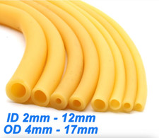 Natural Latex Rubber Tubing Hose ID 2mm-12mm