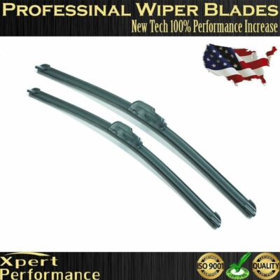 26" One Piece Windshield Wiper Blade - Bracketless, J-Hook/U-Hook Fit, OEM Quality