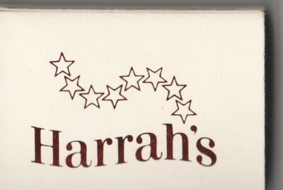 Vtg Strike on Match Box with local ad & sticks ~ Harrah's South Shore Room Tahoe