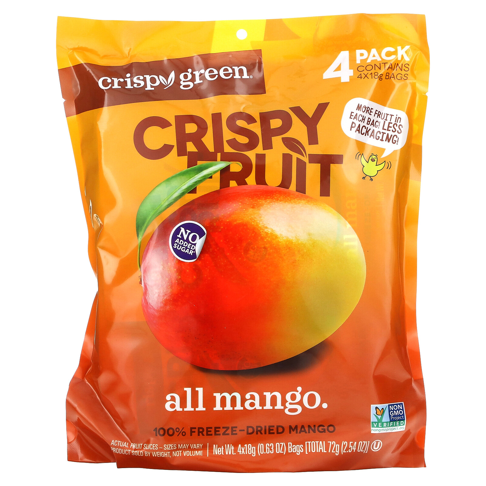 Crispy Fruit All Mango 4 упаковки по 063 унции 18 г каждая 2690₽