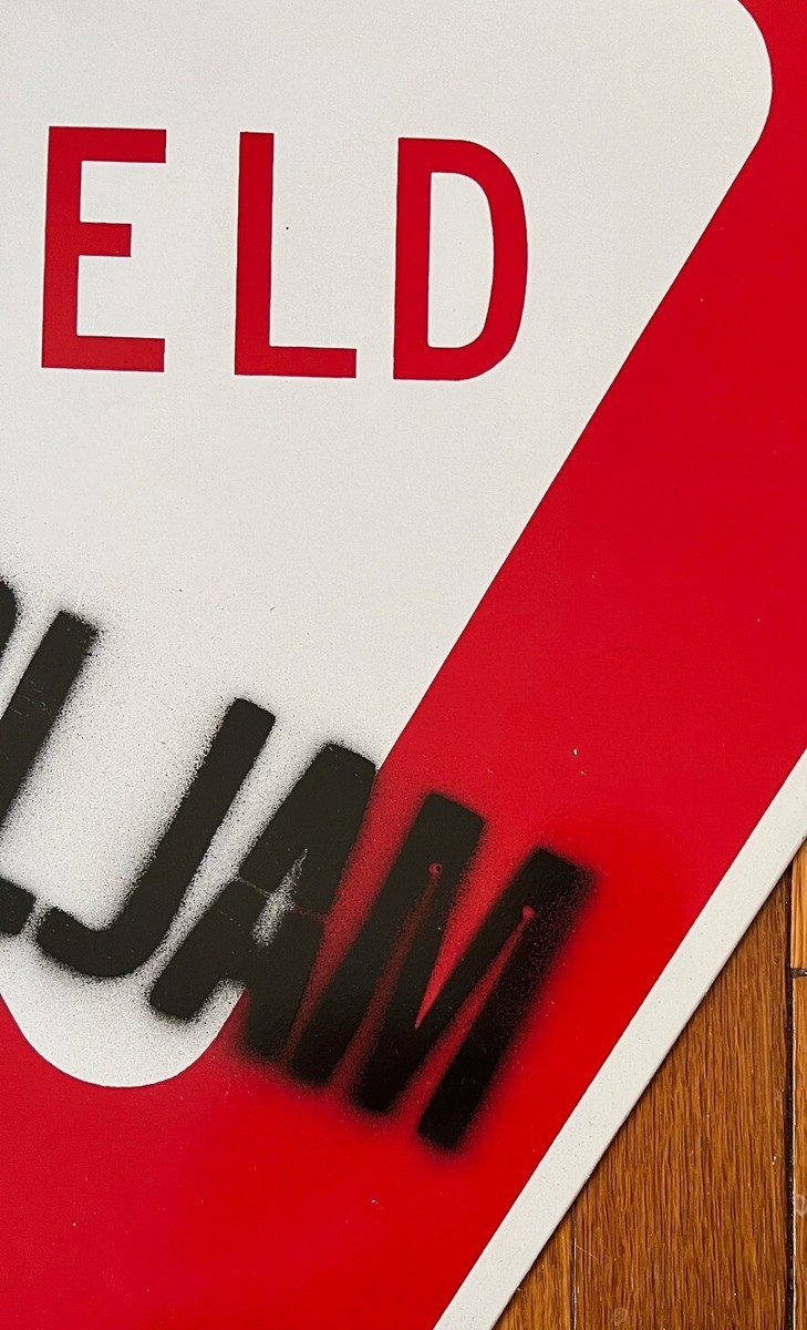 レア！【Pearl Jam】アルバム『Yield』B2告知ポスター Pearl Jam - Yield ULTRA RARE promo only original METAL road sign
