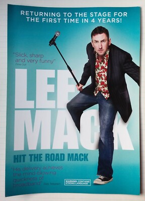 Lee Mack Tour Konzert Flyer 2014 UK Hit the Road Mack Stand Up Comedy Bühnenshow