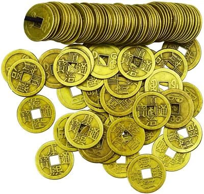 100 PC FENG SHUI COINS CHINESE LUCKY FORTUNE COINS ANCIENT Coins MONEY