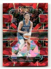 2023-24 Panini Select - Concourse Red Cracked Ice #84 Kayla McBride