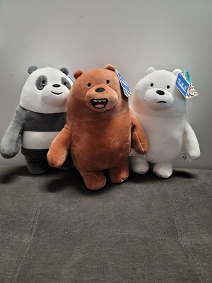 【専用】EGDE 『WE BARE BEARS』ビキニ XXL セット おまけ付 We Bare Bears Plush Toy 25cm White Brown Gray Bare Bears Stuffed