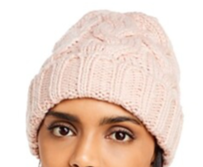 Новая шапка-бини из рыбацкой пряжи с бирками цвета морской волны, запечатанная розовым шнуром, Один размер