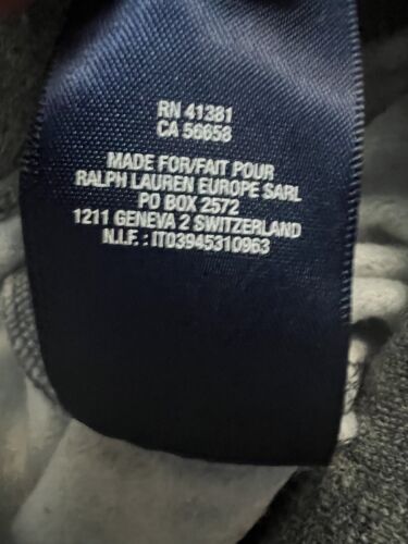 RL RALPH LAUREN Blue Label Girl 8-10 Dress LS Gray Fleece Joey Pocket Logo NWT - Picture 9 of 9