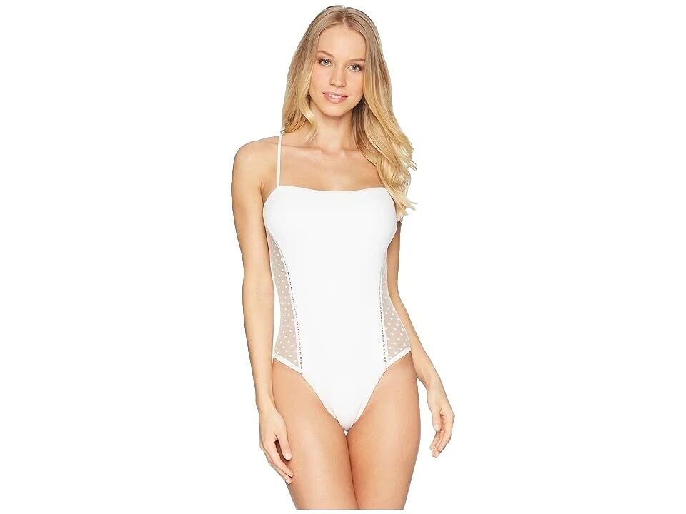 Traje de baño de Una Pieza Blanco de Nylon para De mujer
