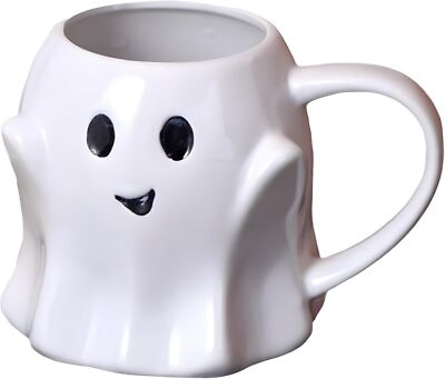 Ghost Mug Novelty 3D Cute Ceramic Coffee Cup Ghostface Mug for Halloween New ...
