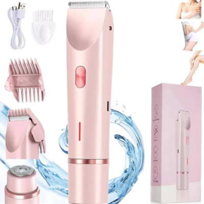 2 in 1 Dual Head Electric Lady Waterproof Shaver Razor for Women Private Area *