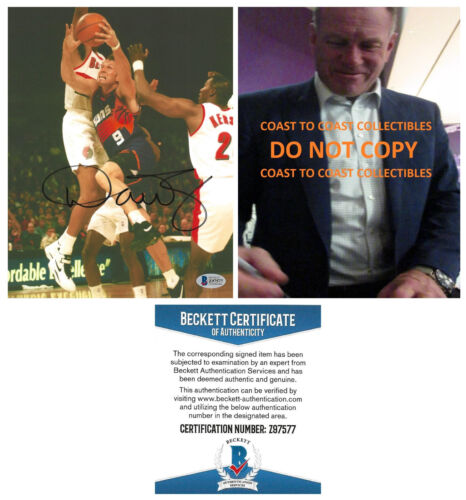 Dan Majerle signed Phoenix Suns basketball 8x10 photo proof Beckett COA auto