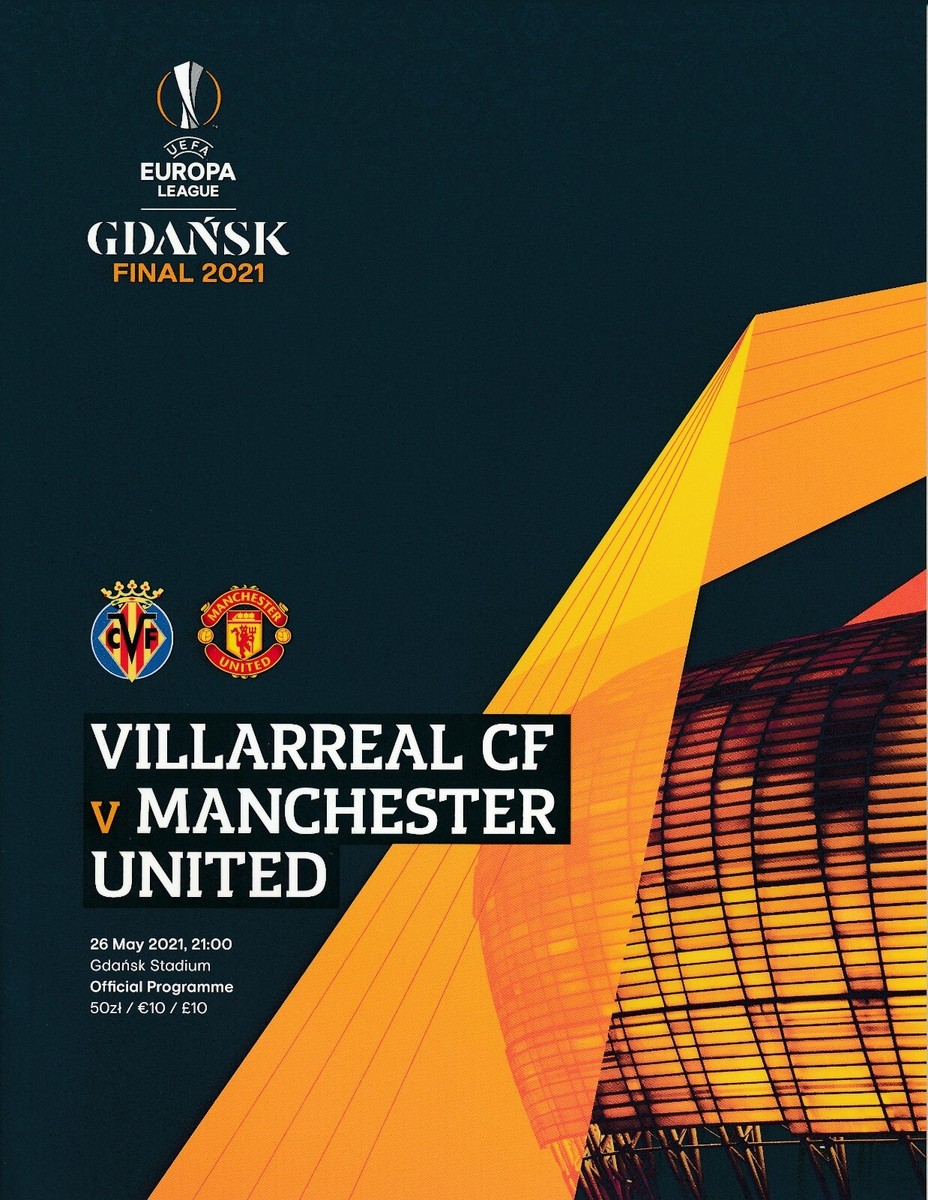 UEFA EUROPA LEAGUE FINAL 2021 Villarreal v Manchester United MATCH POSTER