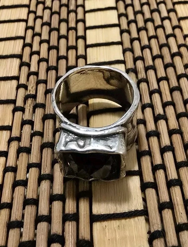 Anillo martillado de cuarzo ahumado Silpada R1453 tamaño 7 plata de ley 925 ¡NUEVO SIN ETIQUETAS COMO NUEVO!! Foto 3 de 4