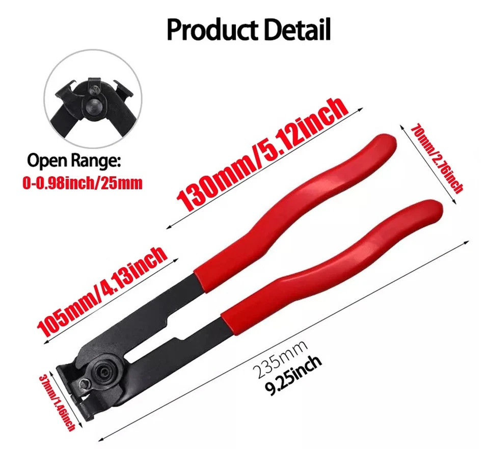 Herramienta de alicates de abrazadera de arranque de eje articulado CV automático/ATV CON 20 BANDAS DE PRENSADO TIPO OREJA Foto 2 de 4