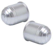 2x Trailer Coupling Protective Cap Cover Cap Chrome Ball Cap Set