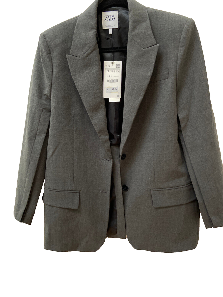 Zara Women Gray Jacket Size S NWT $89. 2 Buttons Button Down Zara Women Gray Jacket Size S NWT $89. 2 Buttons Button Down