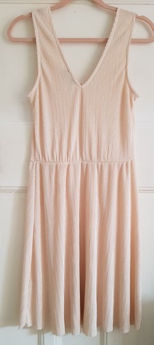 Champagne Gold Dress Size 12 V-neck Knee Length BNWOT