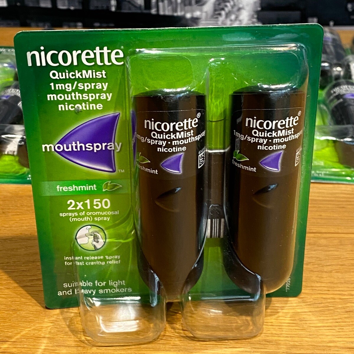 Quickmist 🟢 6 x Nicorette Quickmist Freshmint Mouthspray Nicotine Pack of 12 x ...