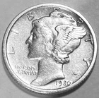 1920 D Mercury Dime Free Shipping AU / BU