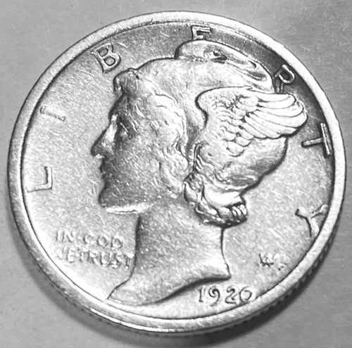 1920 D Mercury Dime Free Shipping AU / BU