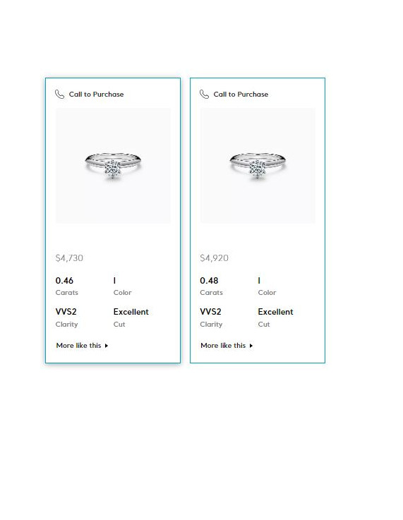 Diamond Carat Tiffany Diamond Chart $4,850 Tiffany Co Platinum