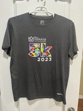 Charlotte Marathon Chik-Fil-A 5K 2023 Race T-Shirt Craft Dark Gray Heather XL