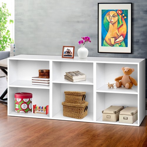3 Piece Cube Bookshelf White Shelving Storage Display Book Shelf Furniture Set - Picture 6 of 17