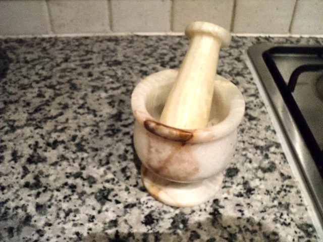 Vintage Onyx Marble Pestle & Mortar GOOD CONDITION