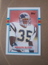 1989 Topps Traded football Marion Butts Rookie card #23T SET BREAK. rookie card picture