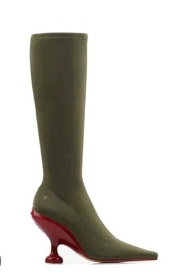 Naked Wolf Khaki Green Boots Size USA 8 Plus Zipper 
