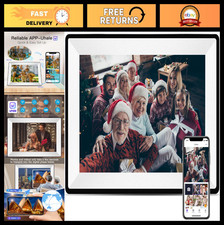 10.1" WiFi Digital Picture Frame, HD Touch Screen, 16GB Memory, Auto-Rotate, Sha