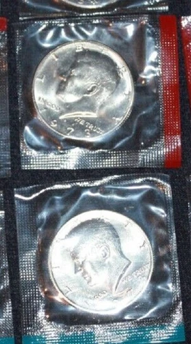 Gem BU 1973 PD Kennedy JFK half dollar Mint Set Cello  50c