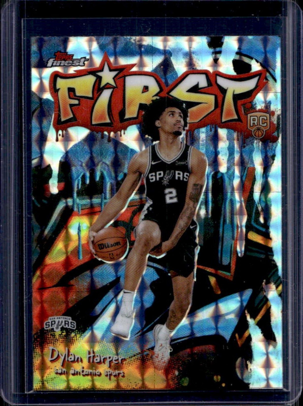 2025-26 Topps Finest Dylan Harper First RC Geometric Refractor Rookie #F-2 Spurs