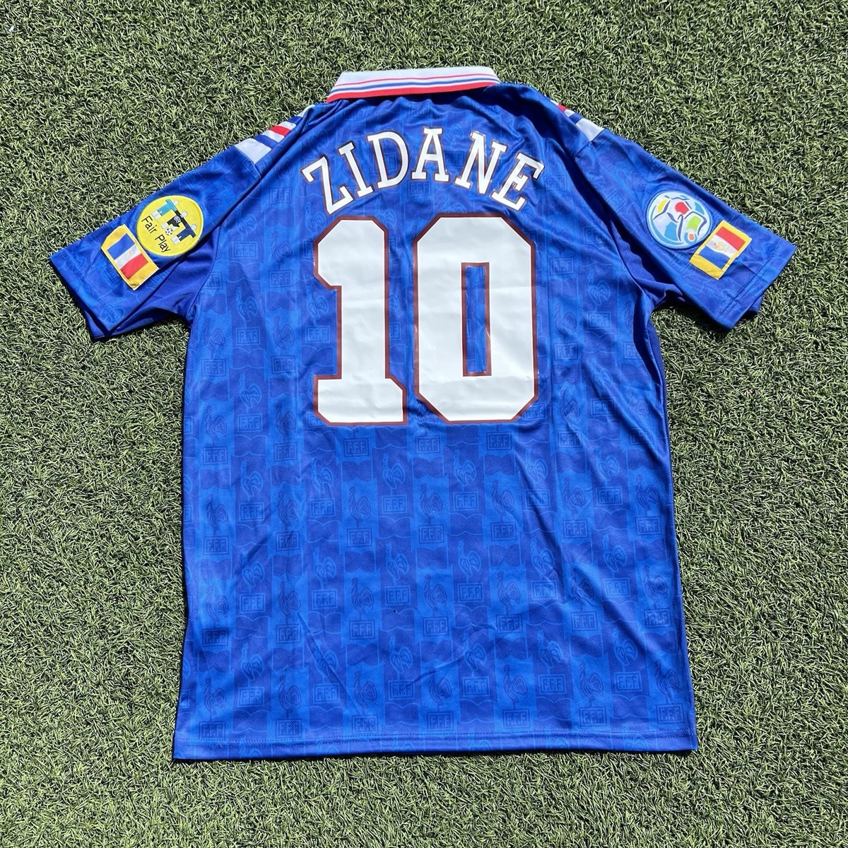 10 ZIDANE France 1996 Soccer Uniform 【公式通販】