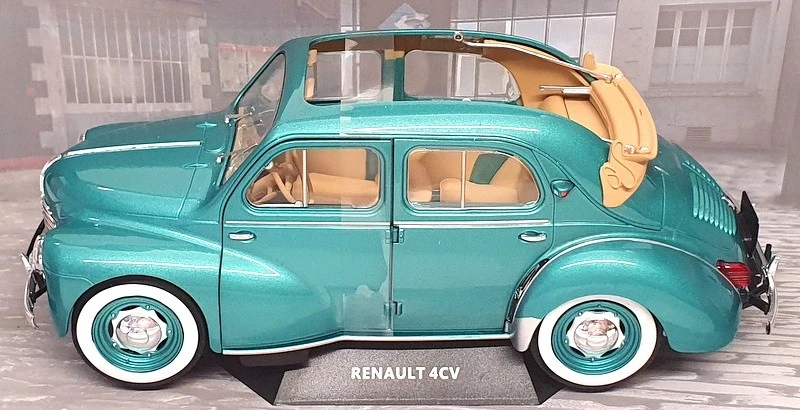 Solido 1/18 Scale S1806601 - Renault 4CV Decouvrable 1951 - Green - Image 4 of 4