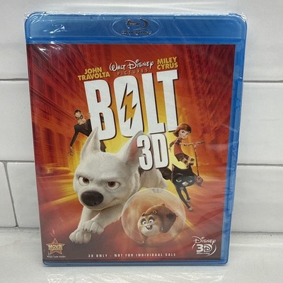 Bolt 3D Blu-ray Disney John Travolta Miley Cyrus 2010 Animated Film (3D ONLY)