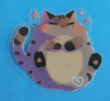 Fun Colorful Cats  Kittens Transparent Sticker 2" x 2.18" AH 