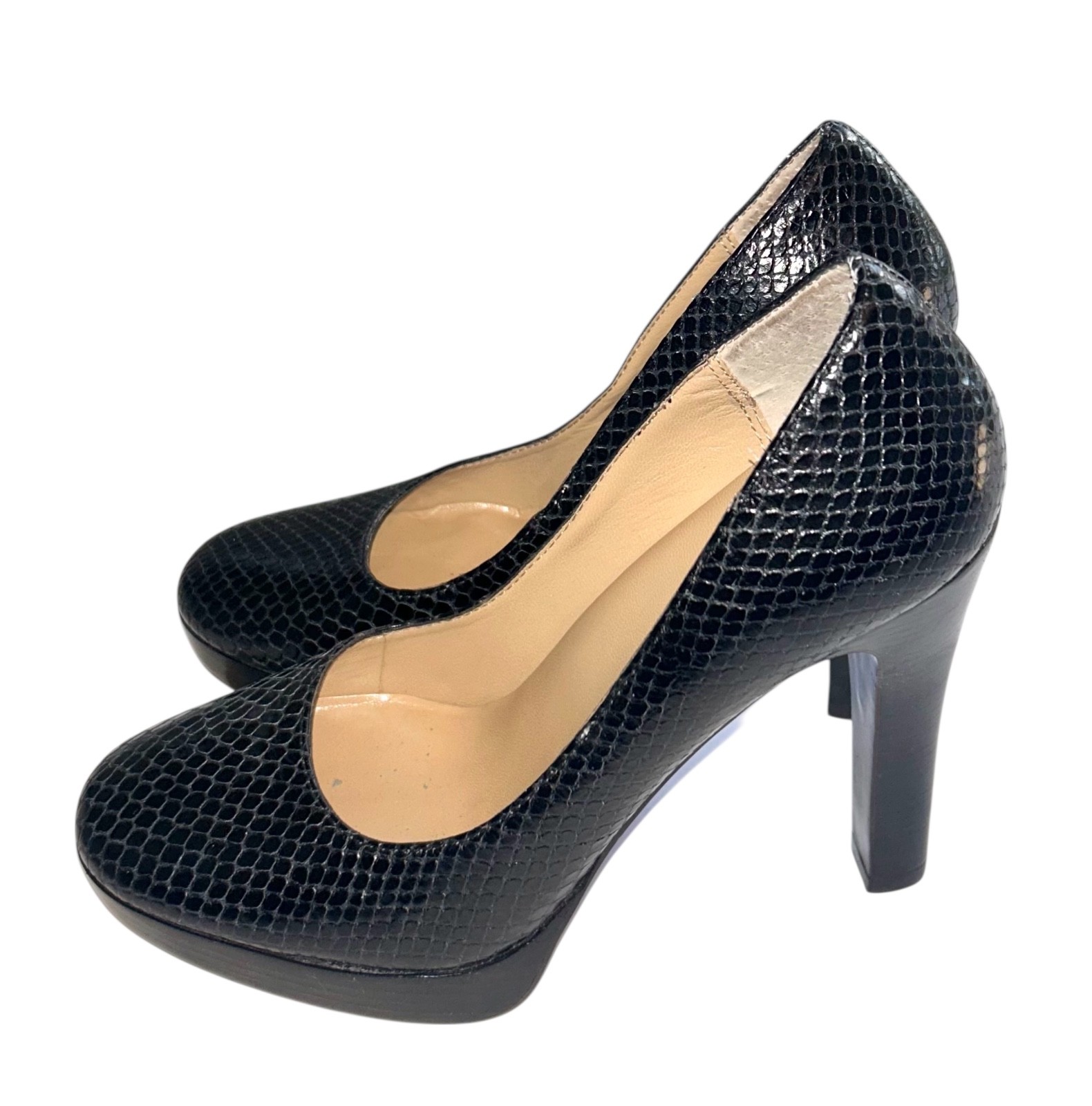 Michael Kors Black Leather Snake Python Embossed … - image 11