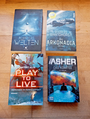4x Science Fiction In andere Welten Anthologie Komitee Arkonadia-Rätsel Paket