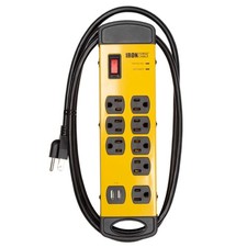 8 Outlet Heavy Duty Surge Protector Power Strip with 2 USB Charging Ports - 14/3