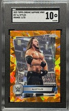 2025 Topps Chrome Sapphire Orange Refractor AJ Styles /25 - SGC 10 Gem Mint