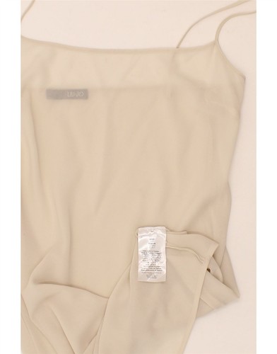 LIU JO Womens Cami Top IT 46 Large Beige Polyester BT38 - Picture 3 of 3